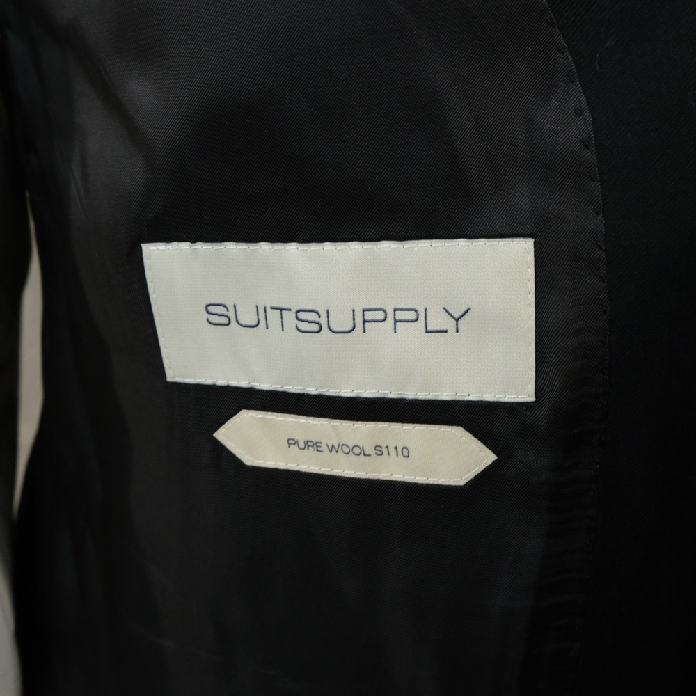Suitsupply 42R Slim Lazio Sport Coat 100% Wool Black Two Button Double Vented - Picture 3 of 16